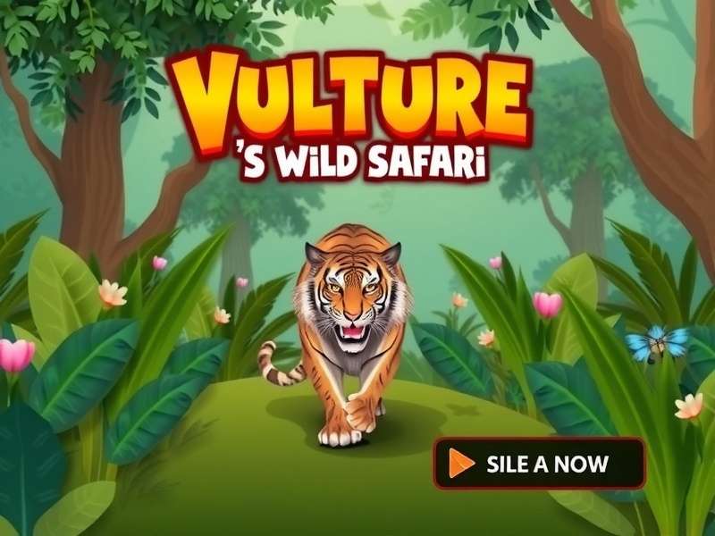 Vulture S Wild Safari game screenshot showing a tiger in a jungle
